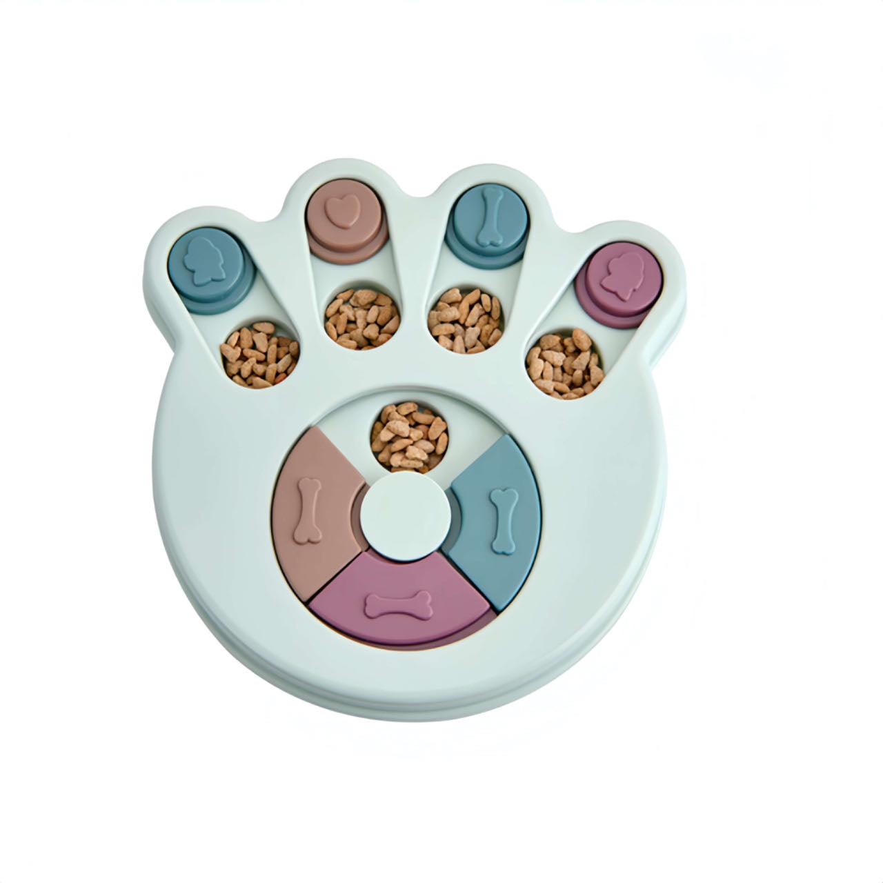 Pet Puzzle Feeder Toy For Cats And Dogs Footprint Shape petvibez