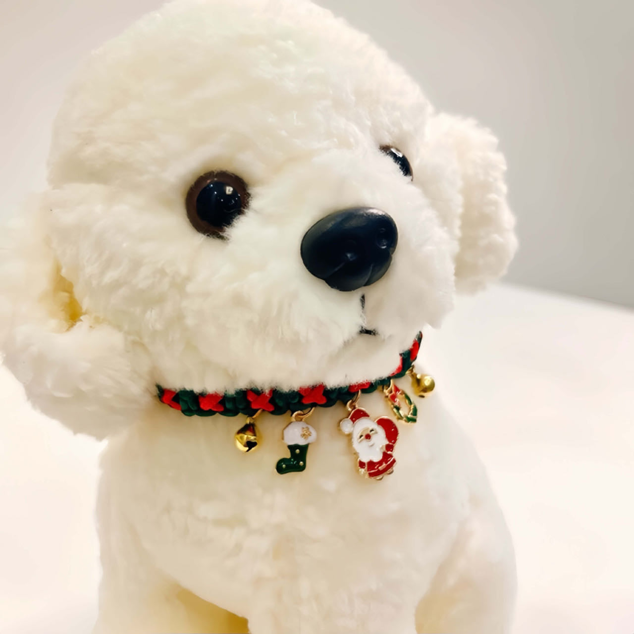 Christmas Santa Clause Dog Necklace Woven Red String Adjustable Pet Collar petvibez