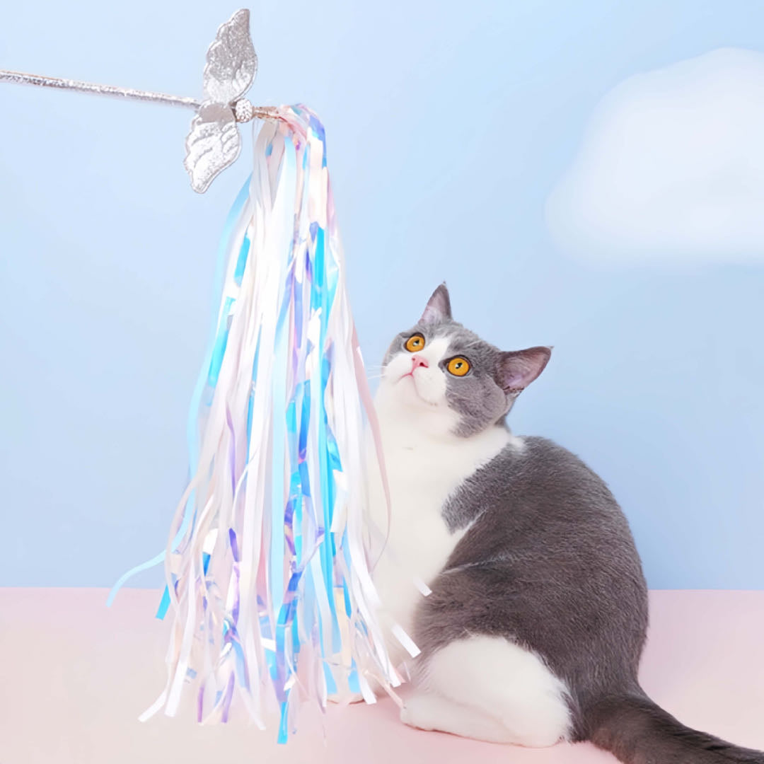 Fairy Wing Cat Wand Cat Teaser Stick Cat Toy petvibez