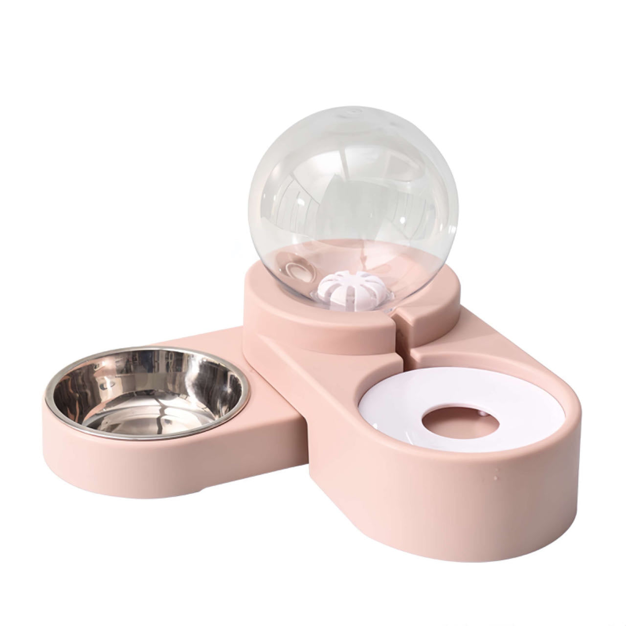 Auto Refill Pet Water Feeder With Food Bow Pink petvibez