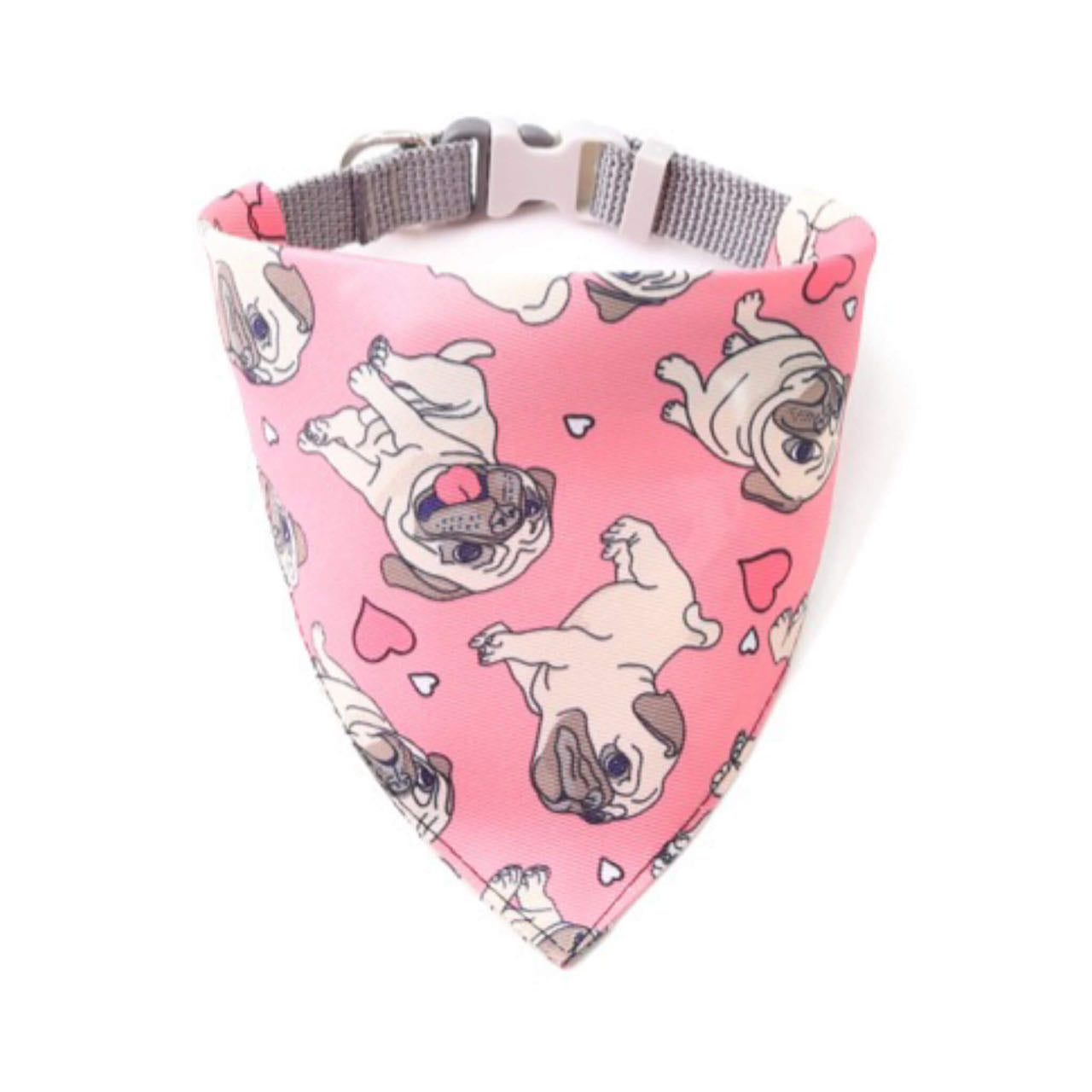 Pink Dog Print Dog Triangle Bandana Bibs petvibez