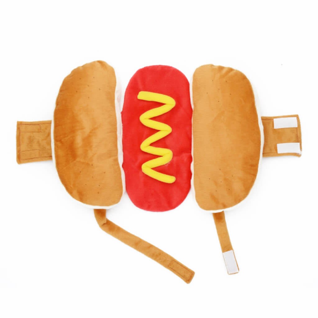 pet costume hot dog style petvibez