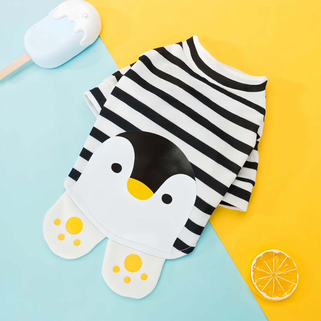 Penguin styled pet clothes with sleeves petvibez