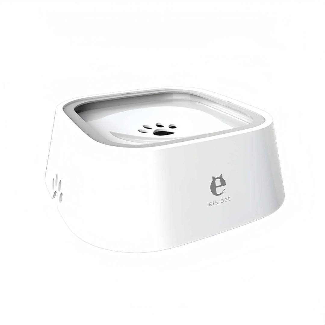 a white colour pet floating water bowl