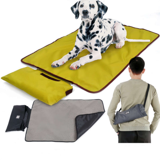 Outdoor Portable Pet Blanket With Folding Storage Bag Double side design petvibez