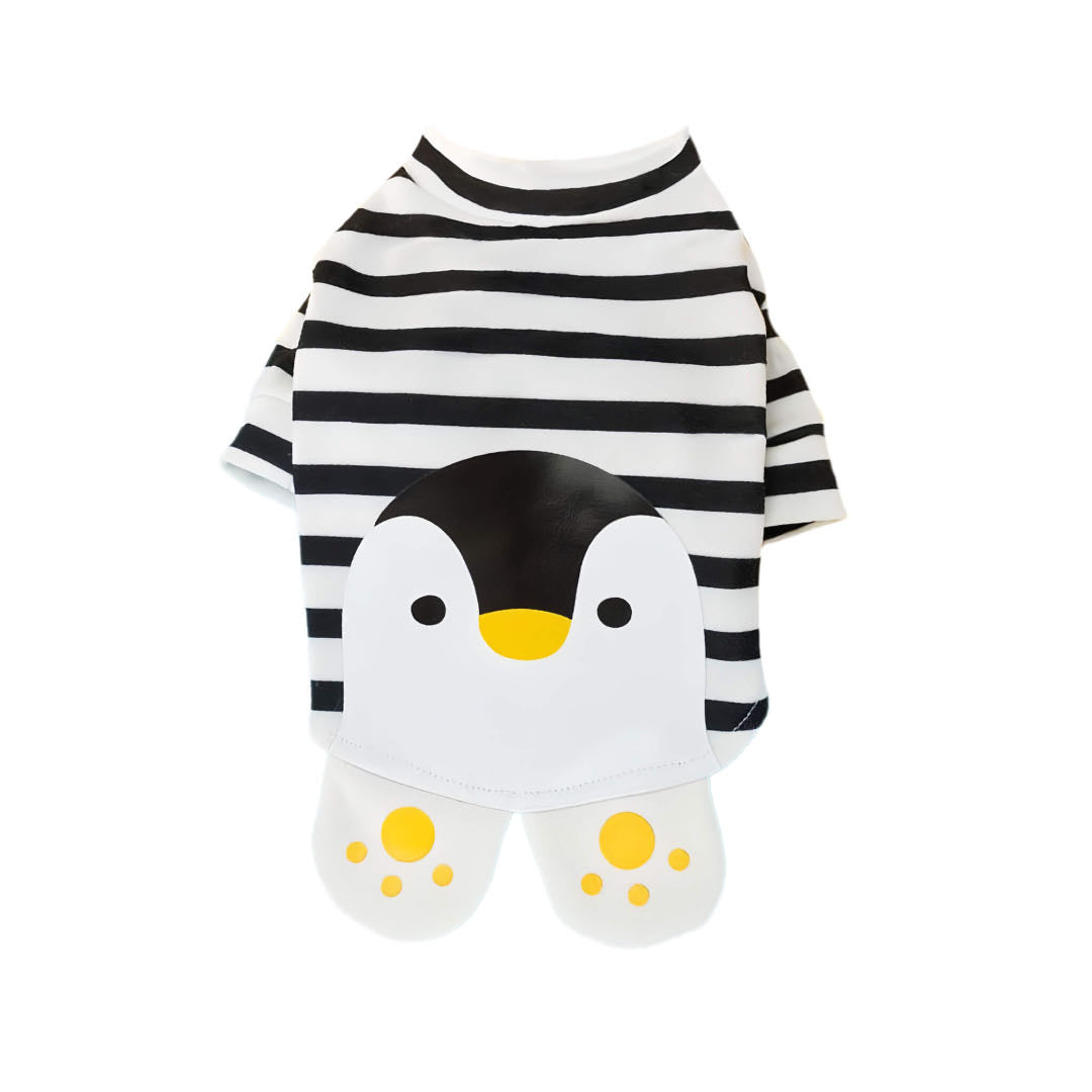 Penguin styled pet clothes with sleeves for cats and dogs petvibez