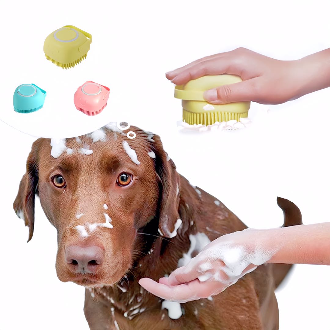 Soft silicon pet bathing brush 2 in 1 for dogs petvibez