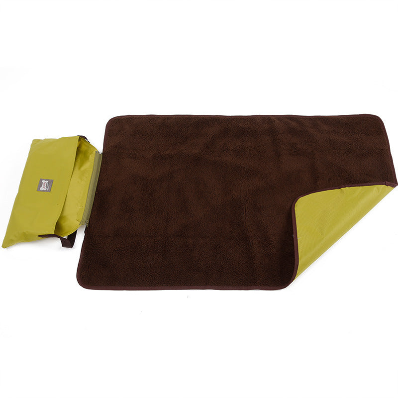 Portable Pet Blanket With Folding Storage Bag  double side design petvibez