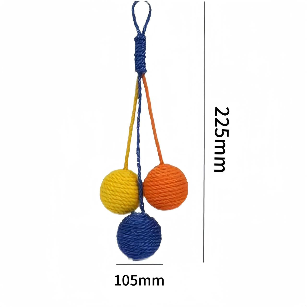 Colourful Sisal Rope Balls Cat Toy Set petvibez