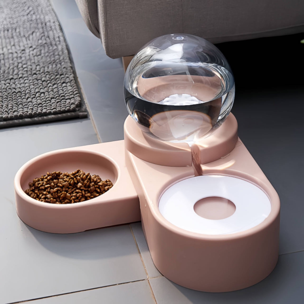 Auto Refill Pet Water Feeder With Food Bow petvibez