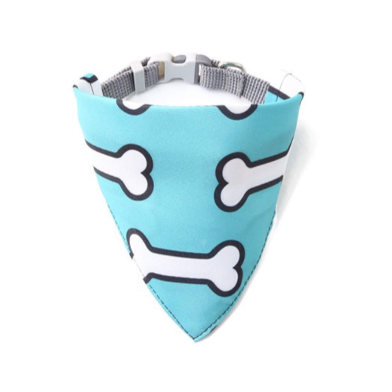 Blue bone Print Pet Triangle Bandana Bibs