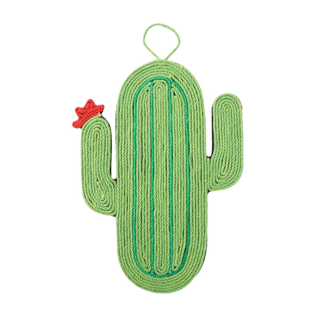 Cactus shaped cat sisal scratching pad green colour petvibez