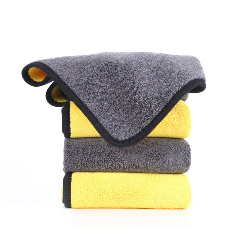 Pet absorbent bath towels for cats and dogs, double sided usable, yellow and grey colour on each side petvibez