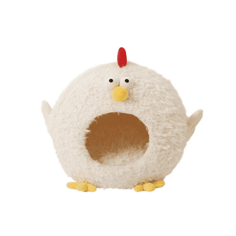 A White Colour Chick Cluck Shaped Pet House