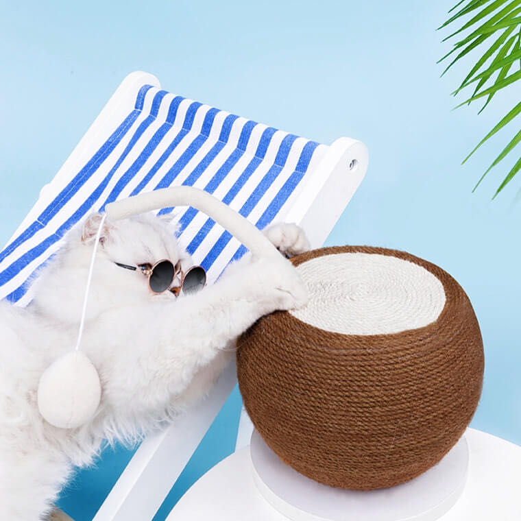 Coconut Shaped Cat Scratching Post petvibez