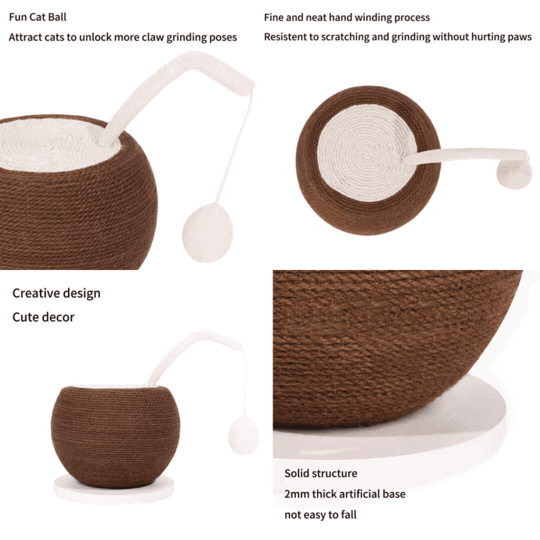 Coconut Shaped Cat Scratching Post petvibez