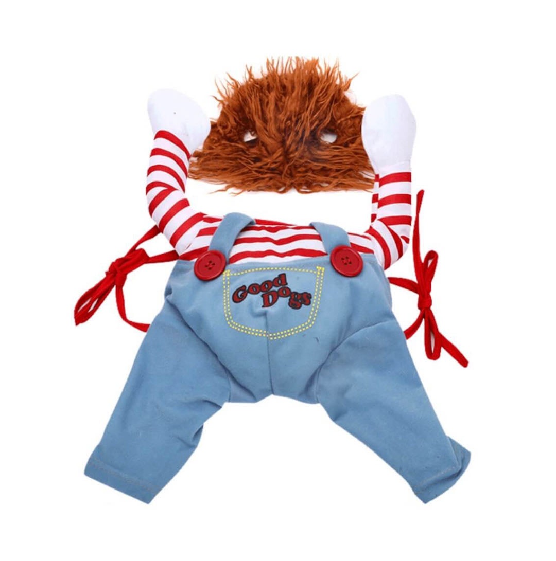 Halloween Chucky Style Dog Costume Clothes petvibez