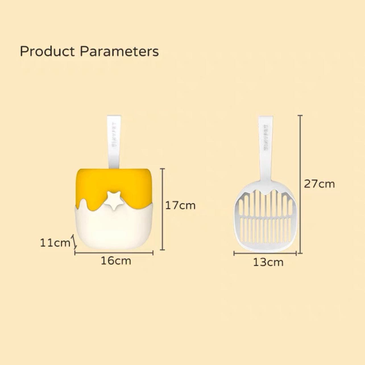 Ice Cream Style Cat Litter Scoop Set with Holder petvibez