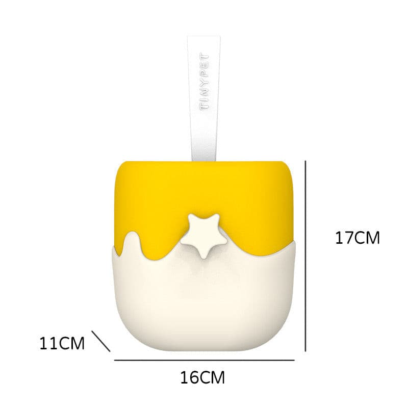 Ice Cream Style Cat Litter Scoop Set with Holder Yellow Colour petvibez