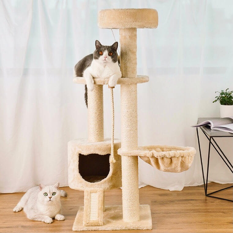 Large Multi-Level Cat Tree & Scratching Post petpawshop01