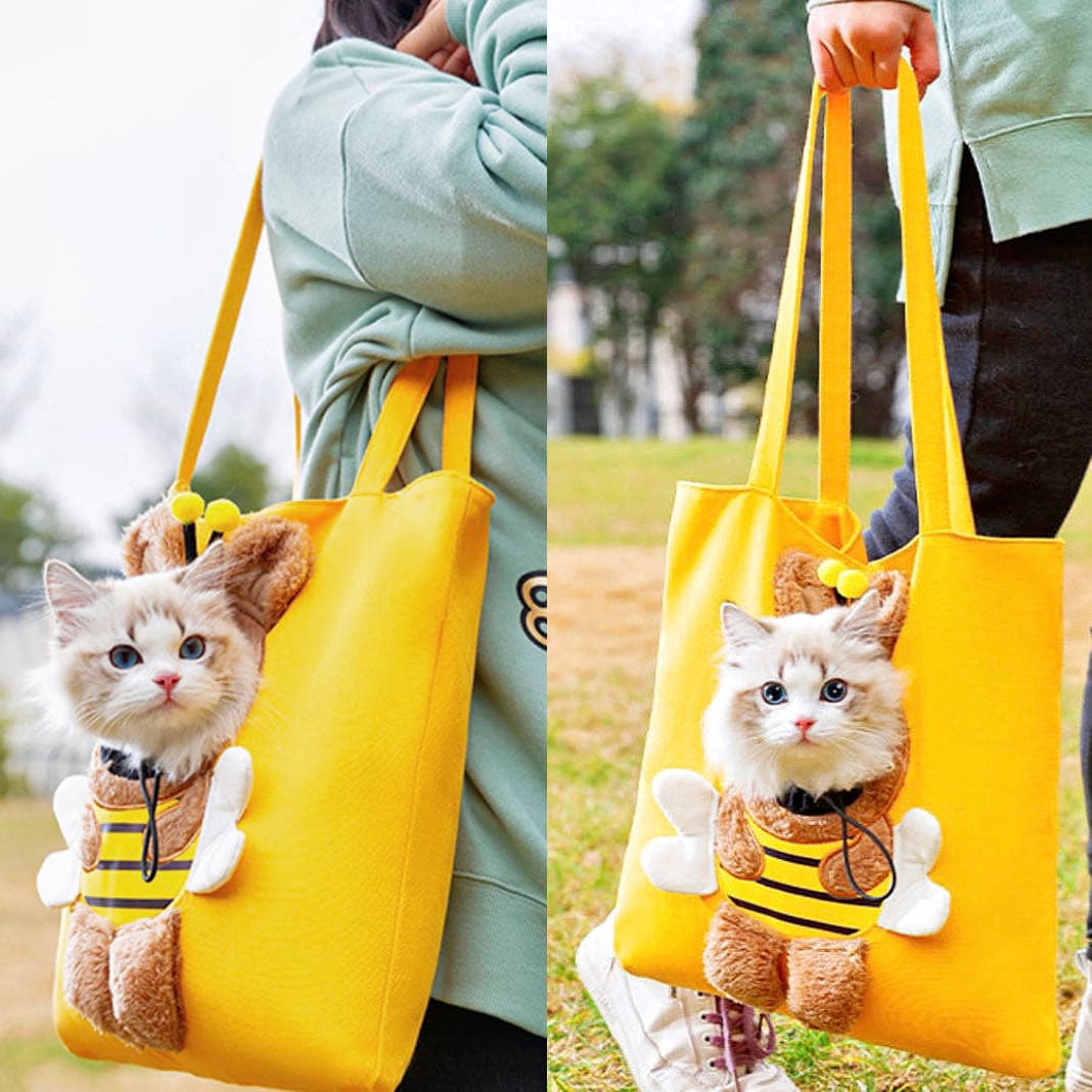 Pet Travel Canvas Cat Carrier bag Shoulder Bag petvibez