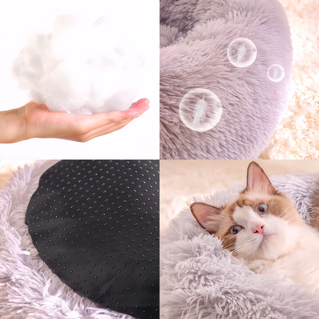 Plush Nest Cat Bed Dog Bed Pet Calming Bed petvibez