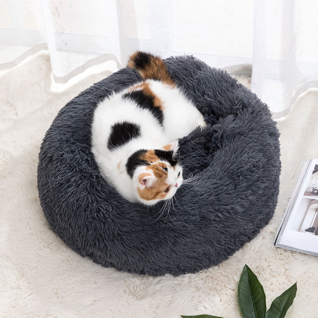 Plush Nest Cat Bed Dog Bed Pet Calming Bed petvibez