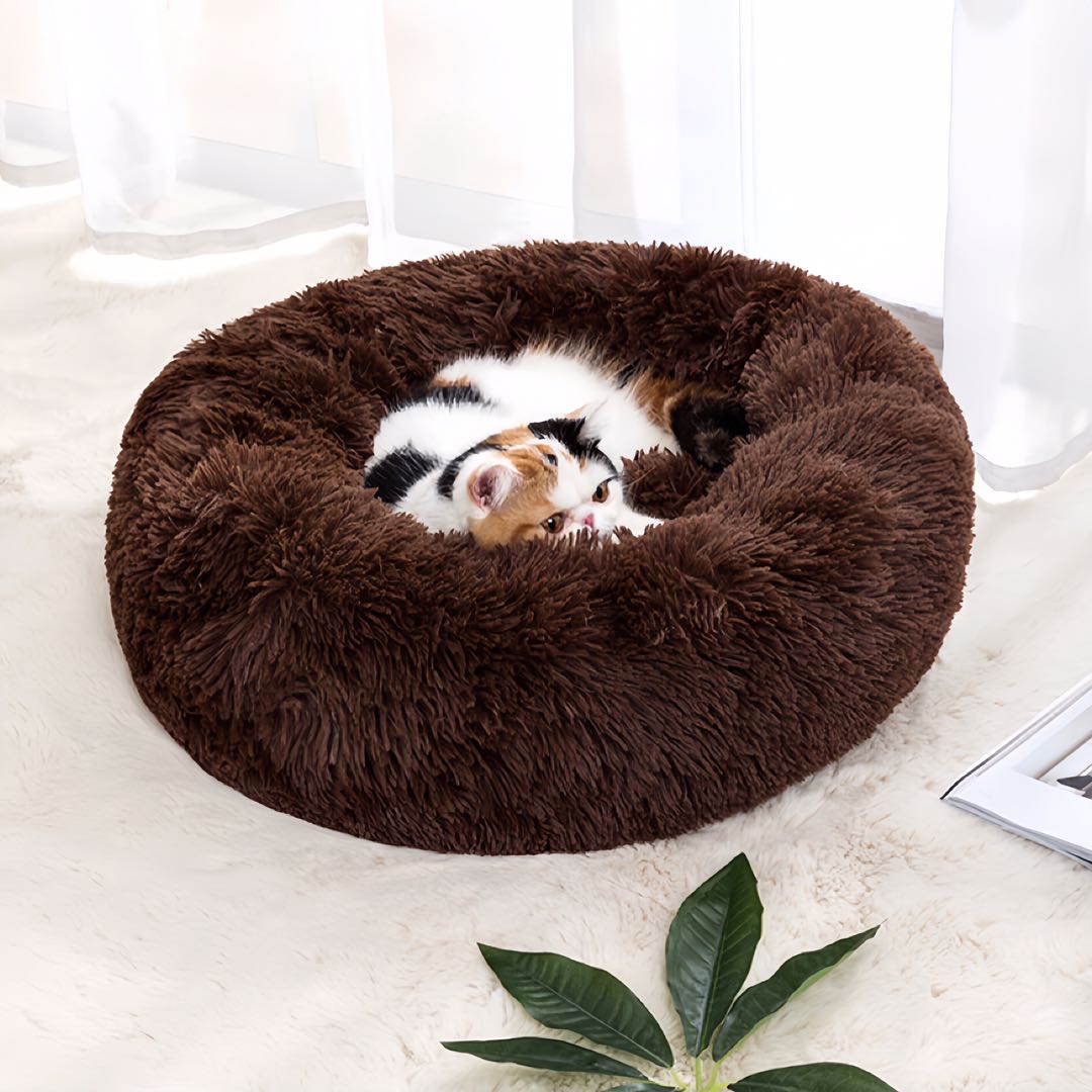 Plush Nest Cat Bed Dog Bed Pet Calming Bed petvibez