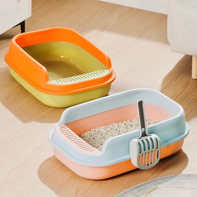 Semi-closed Cat Litter Box with Large Capacity petvibez