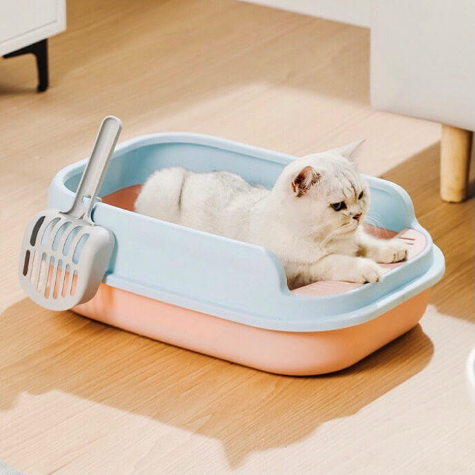 Semi-closed Cat Litter Box with Large Capacity petvibez