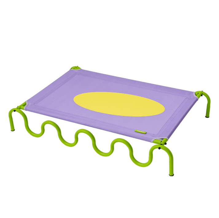 Stylish Purple Pet Wave Style Elevated Bed petvibez