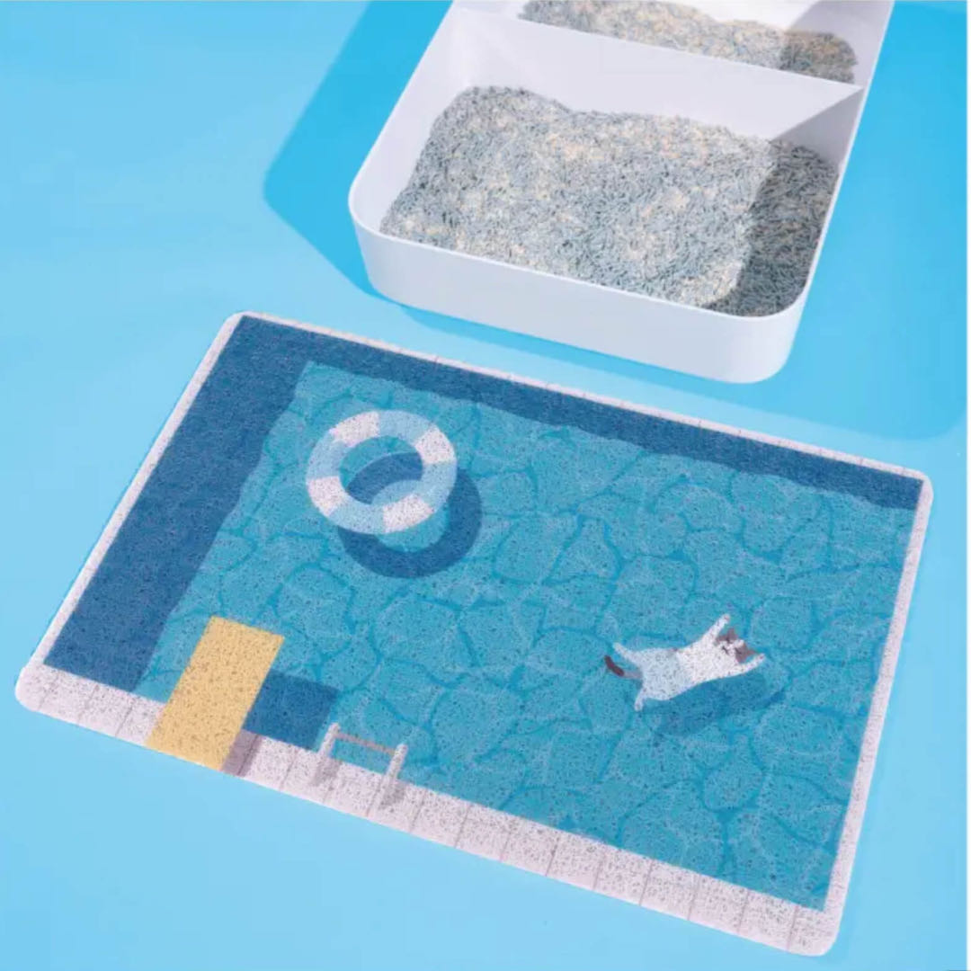 Swimming Pool Style Cat Litter Mat petvibez