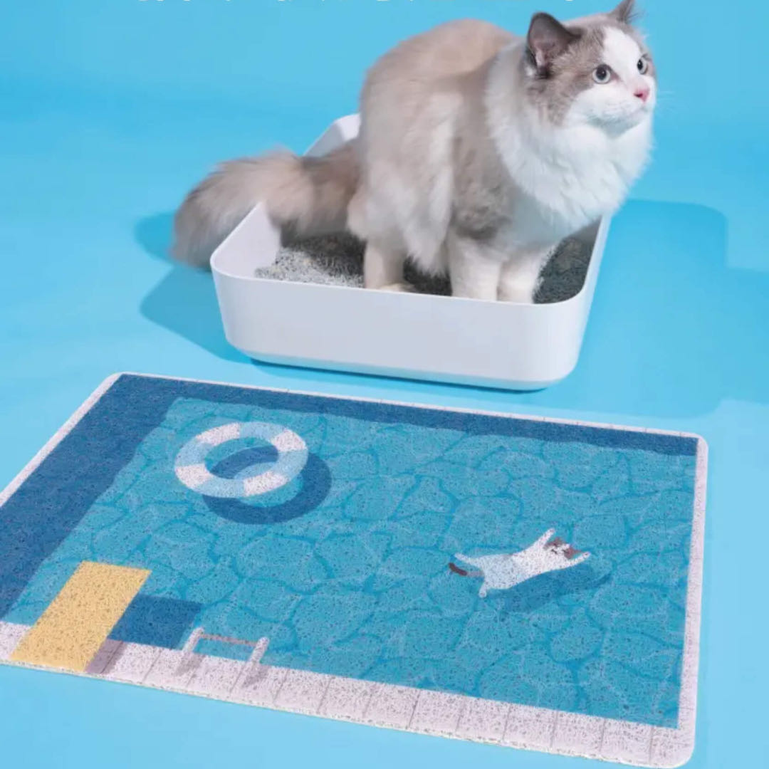 Swimming Pool Style Cat Litter Mat petvibez