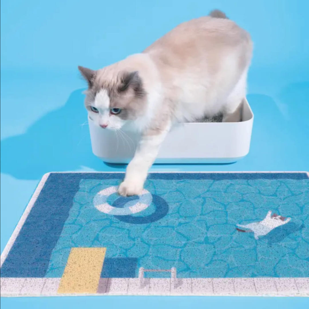 Swimming Pool Style Cat Litter Mat petvibez