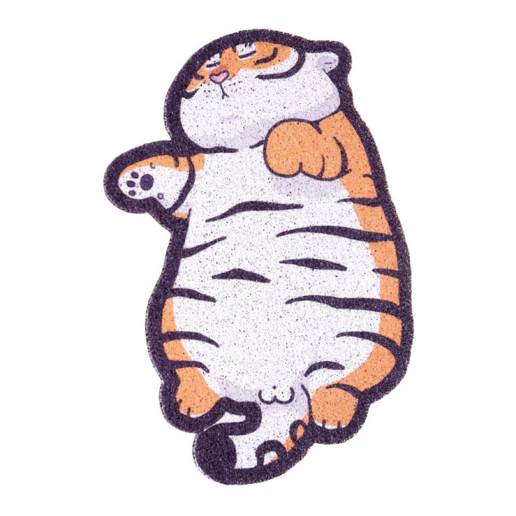 Tiger Shaped Cat Litter Mat petvibez